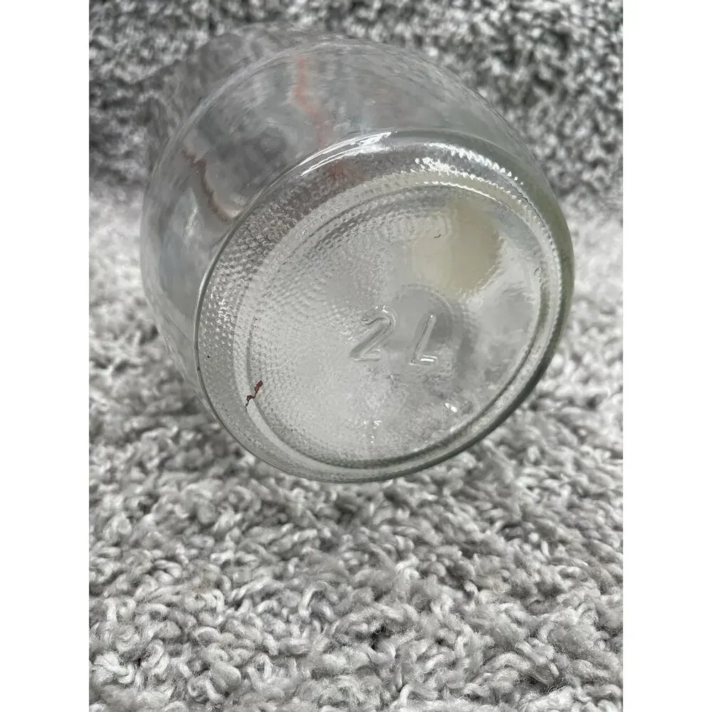 Glass Canning Jar With Airtight Rubber Seal Hinged Lid Size 2L Kitchen Home